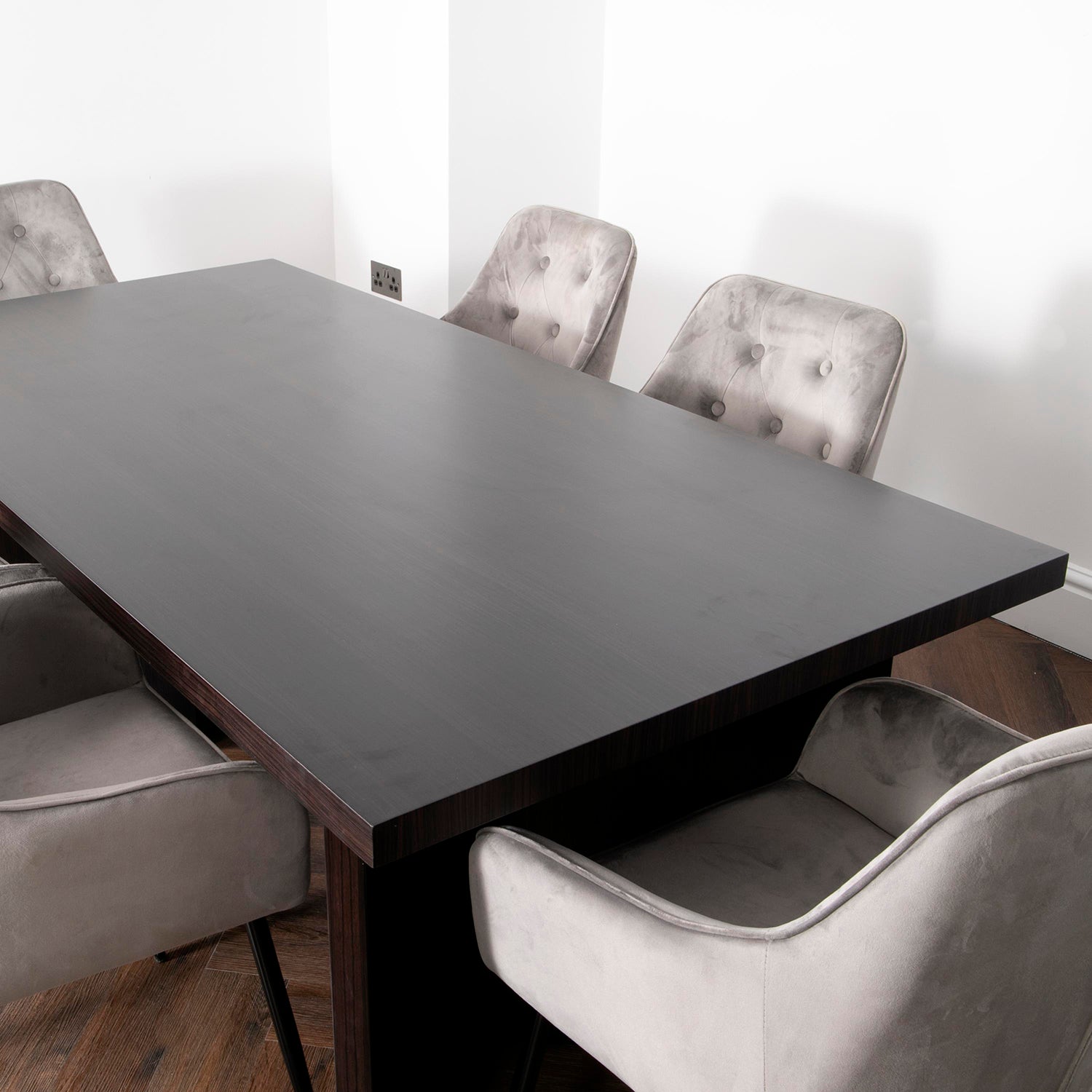 Dark walnut dining deals table