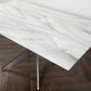 Silver plated marble glass dining table by Native