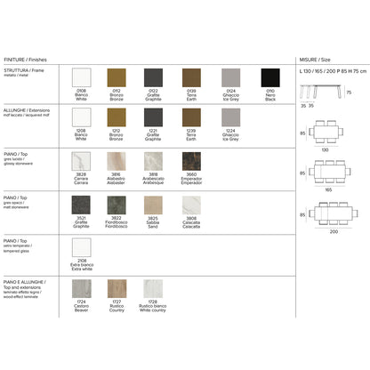 Deimos 130 Extendable Dining Table – Target Point | Italian Elegance & Versatile Design
