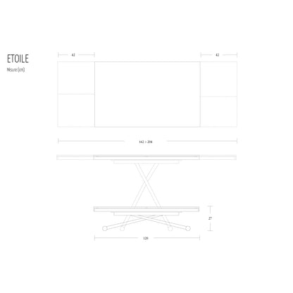 Etoile Convertible Table by Altacom