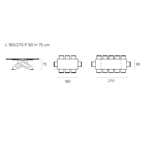 Eclipse Rectangular Extendable Dining Table – Target Point | Italian ...