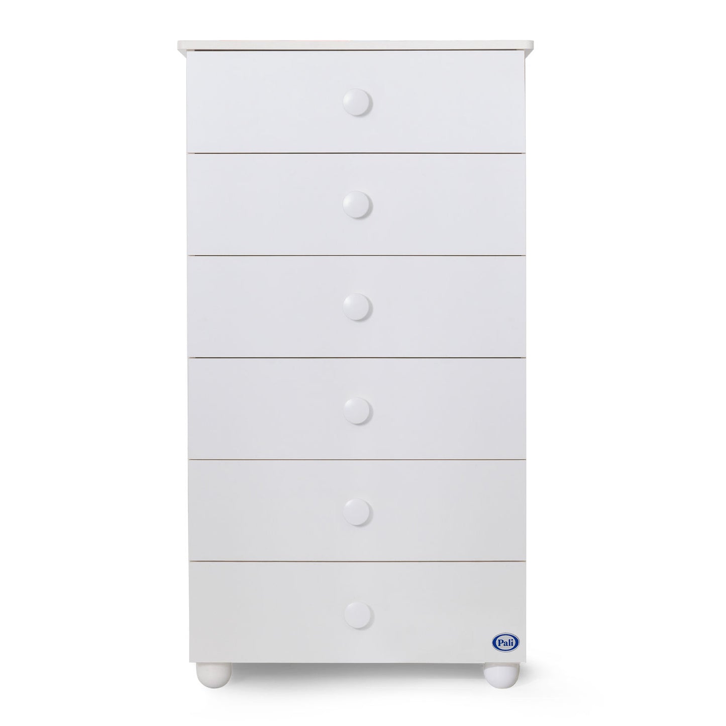 Eco White Wooden 6 Drawer Tallboy by Pali
