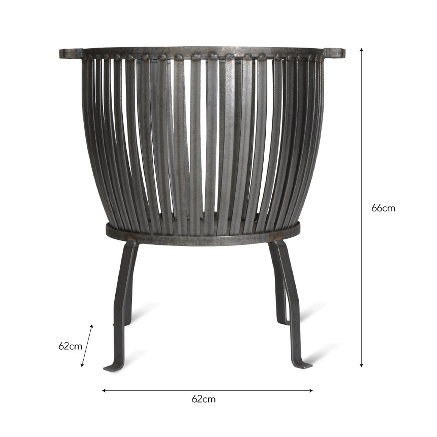 Barrington Fire Pit Large Steel by Garden Trading