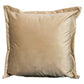Beige velvet cushion - feather filled by Native