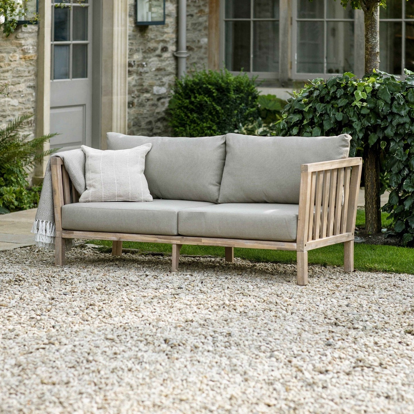 Porthallow Outdoor 2 Seater Sofa Acacia by Garden Trading