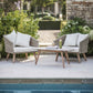 Pair of Colwell Outdoor Armchairs Polyrope & Acacia by Garden Trading