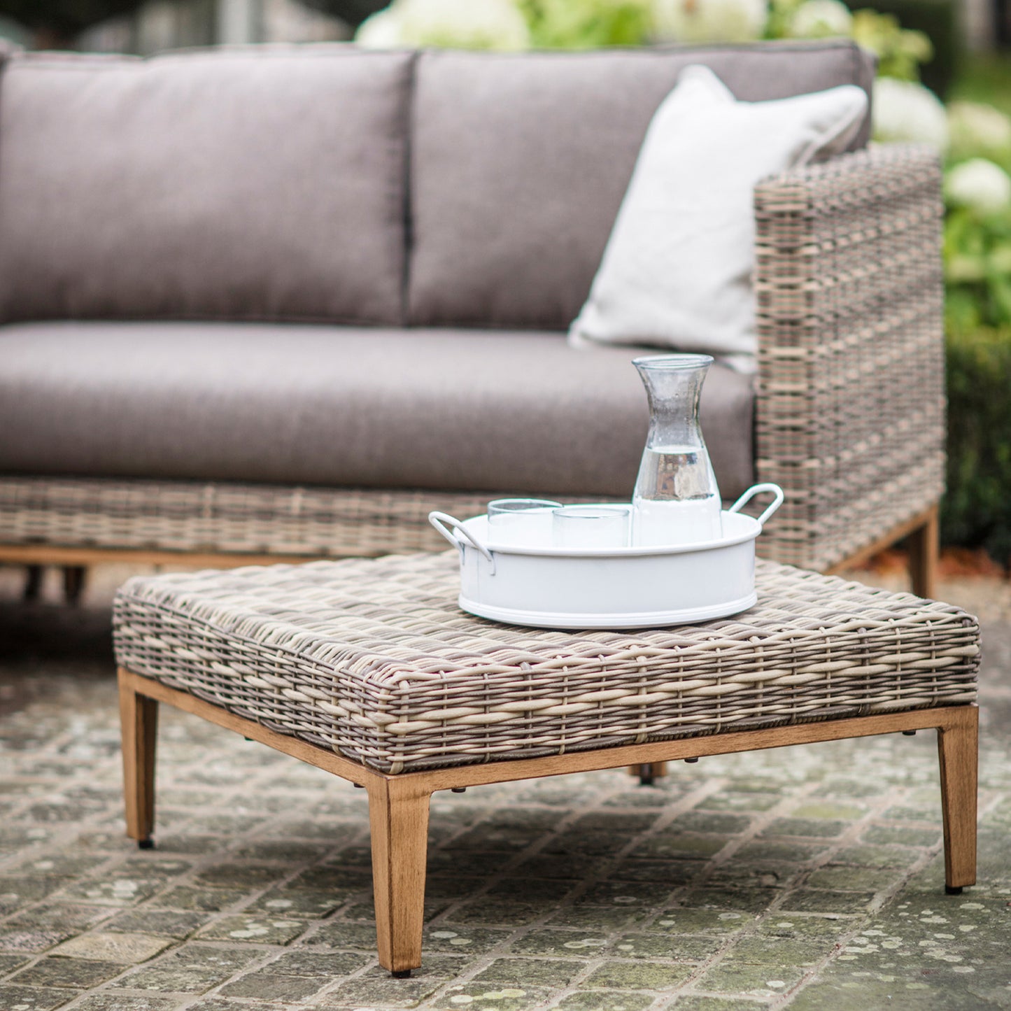 Walderton Outdoor Corner Sofa Set PE Rattan by Garden Trading