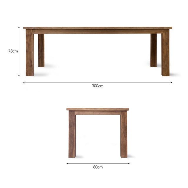 St Mawes Refectory Table 10 Seater Teak by Garden Trading