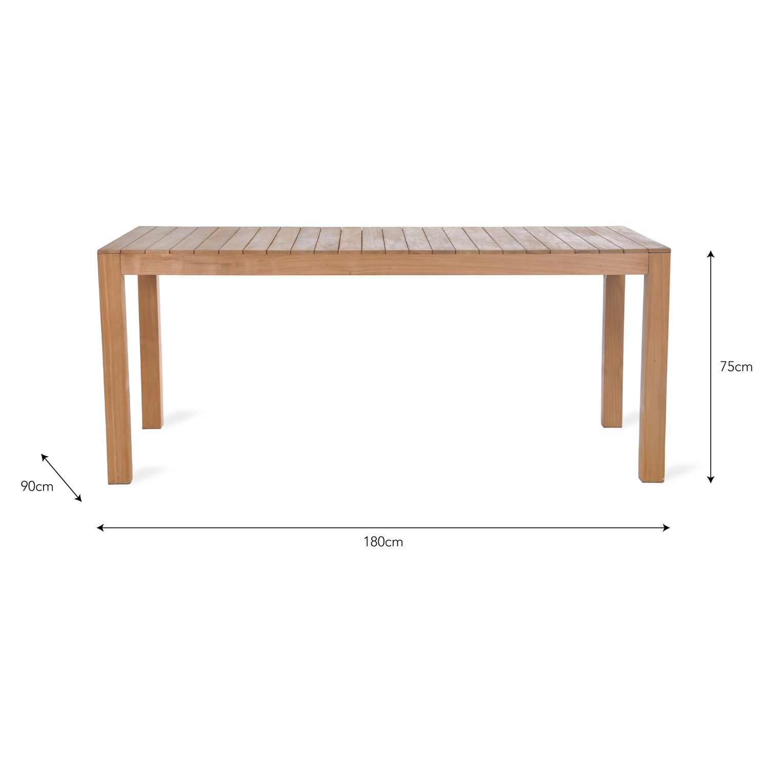 Harlyn Outdoor Dining Table Teak by Garden Trading