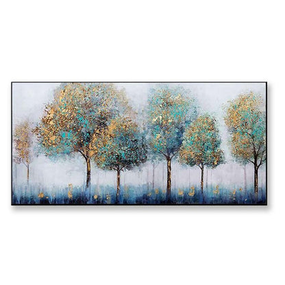 Abstract large handmade landscape oil painted canvas