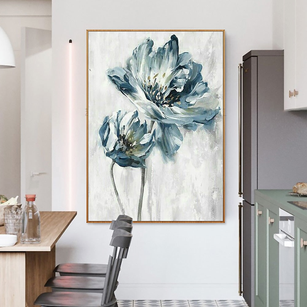 Acrylic blossom big flower wall artwork oil hand painted canvas