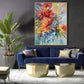 Large original thick texture kinfe flower oil hand painted canvas