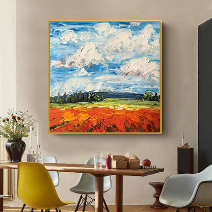 Hand painted original landscape painting for living room wall art decor
