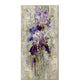 Abstract beautiful oil flowers violet hand painted canvas