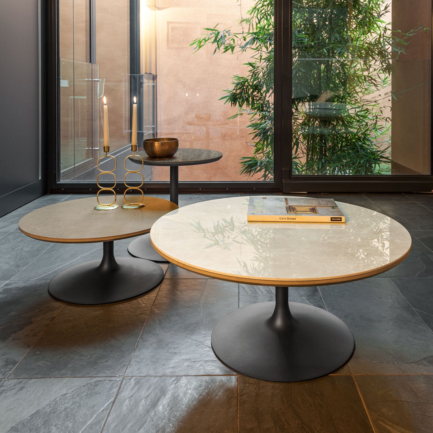 Club 75 Ceramic Round Coffee Table by Compar