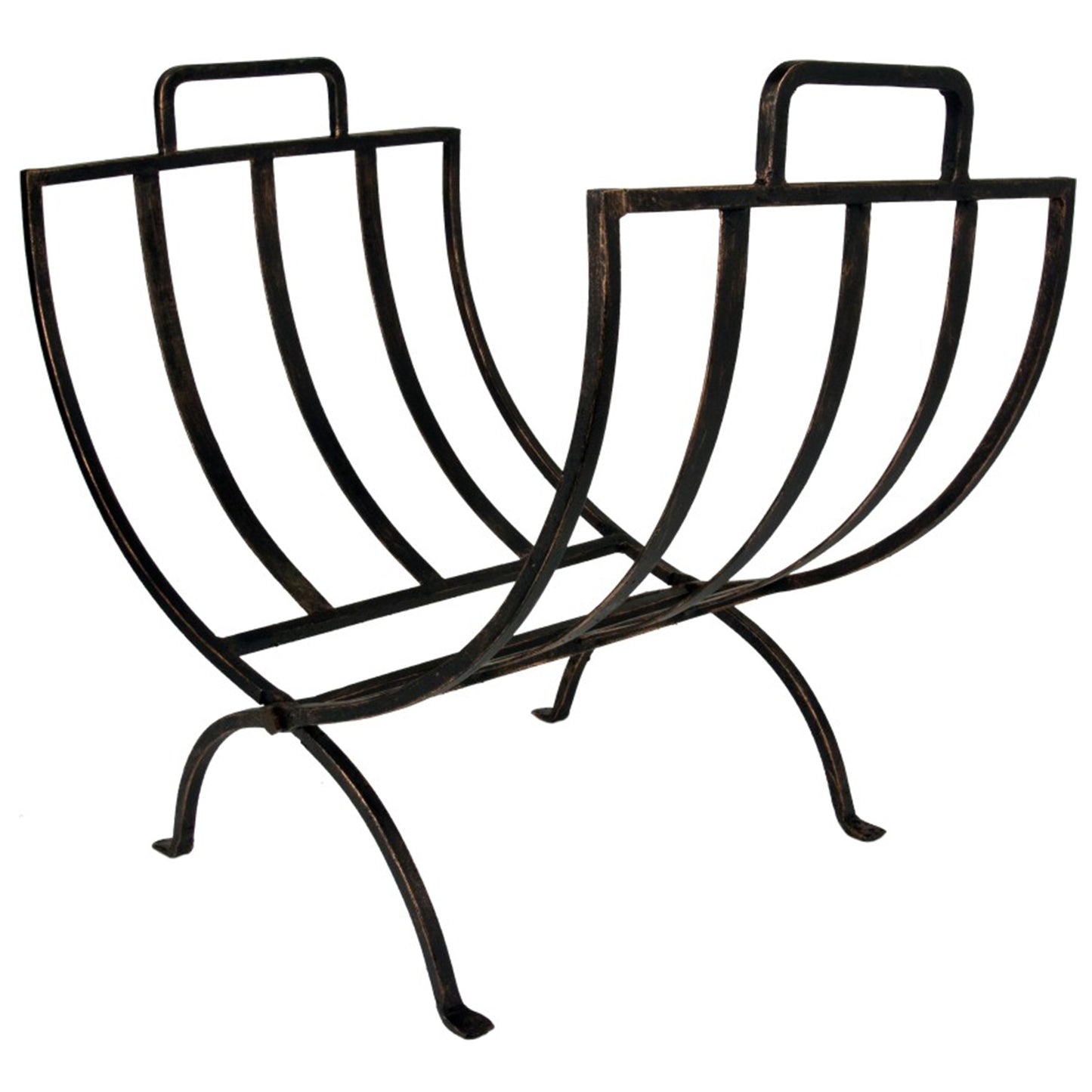 Linear Iron Log Basket by Ivyline