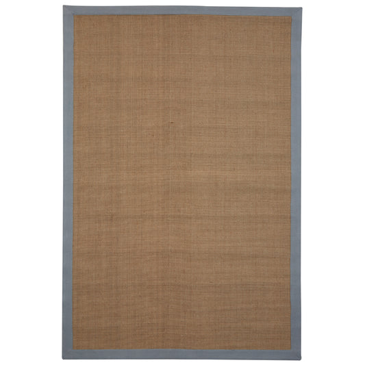Chelsea jute rug with cotton grey border by Native
