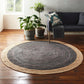 Milano soft jute rug with light grey centre by Native