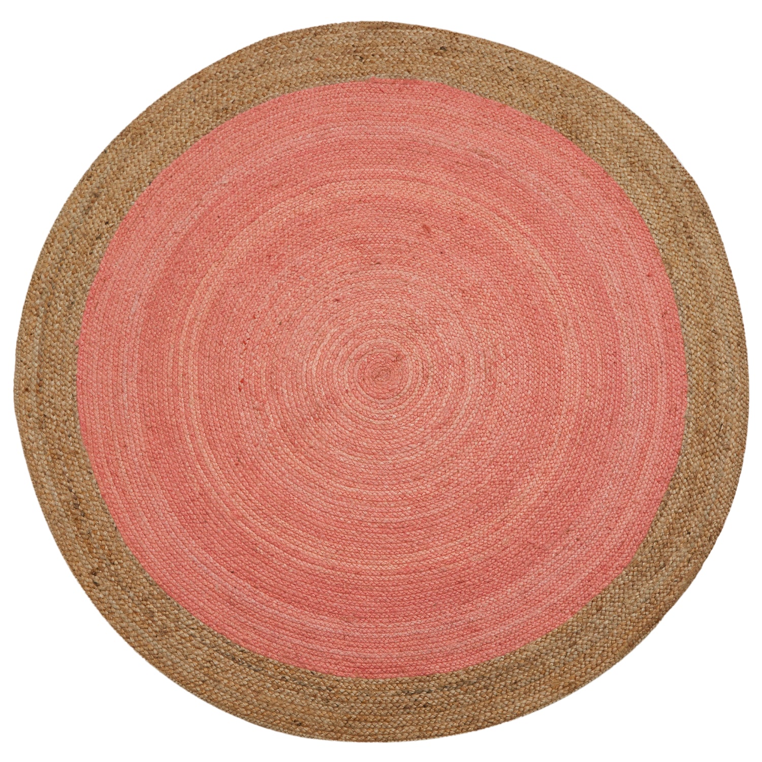 Milano soft jute rug with pale pink centre by Native