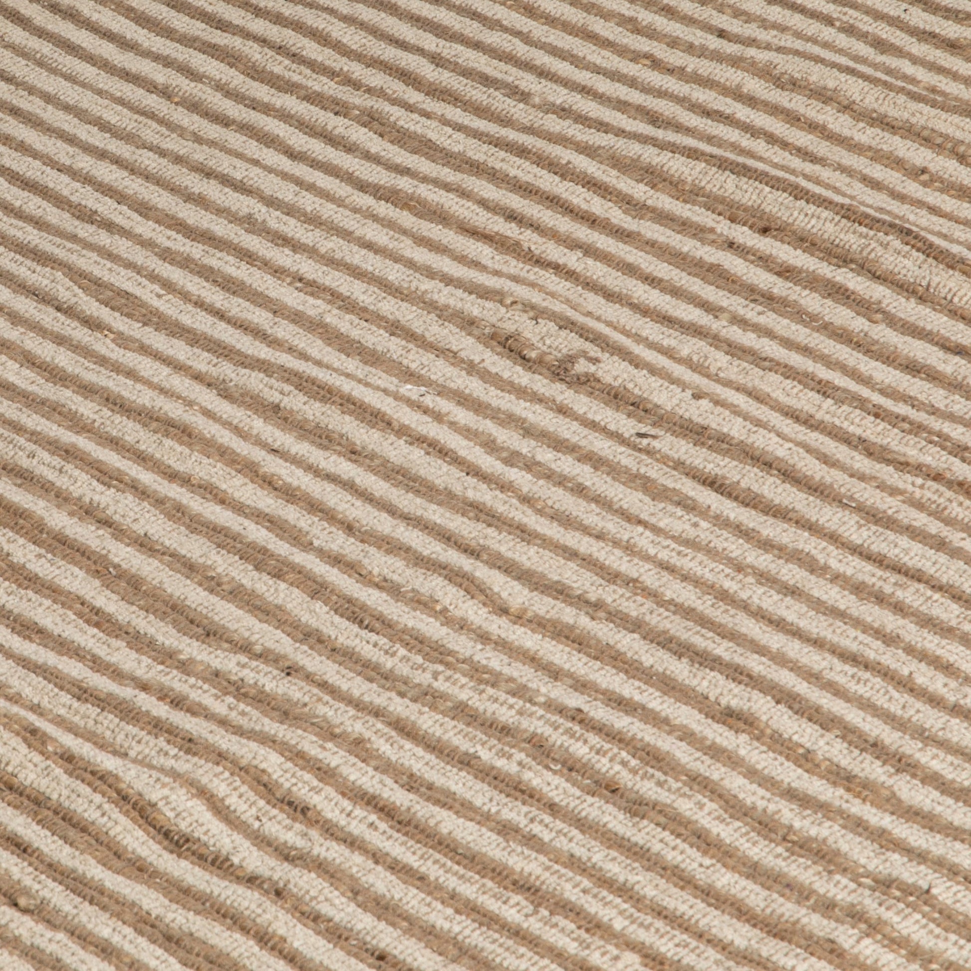 Sustainable Striped Natural Wool & Jute Rug