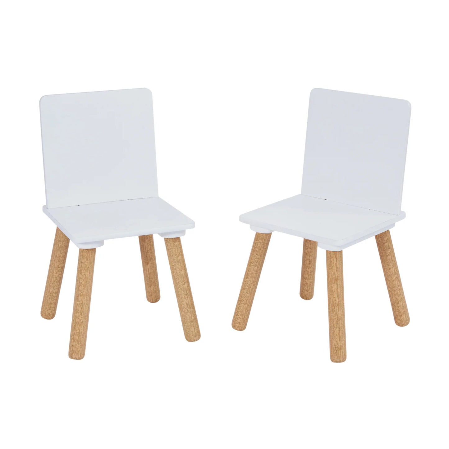 Kids White and Pinewood Table and Chair Set by Liberty House Toys