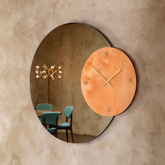 Leave Mirror with Clock by Tonin Casa