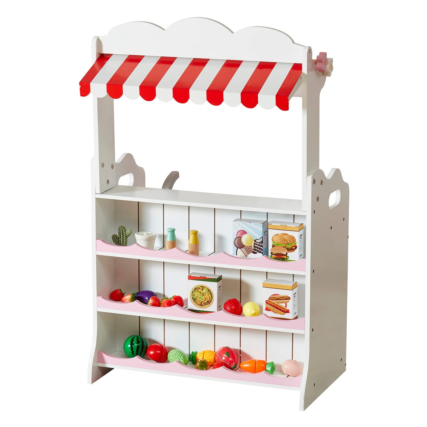 Toy Kitchen Market Stall with 37 Accessories by Liberty House Toys