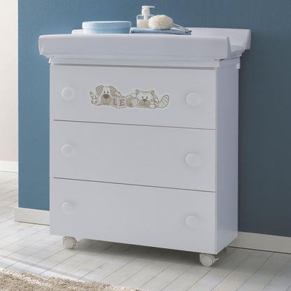 Leo Chest of Drawers with Baby Bath Changing Table by Pali