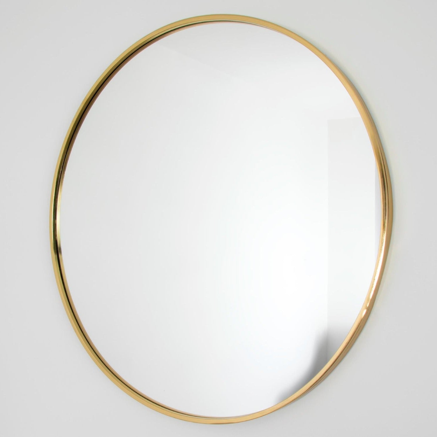Gold manhattan round mirror - medium by Native