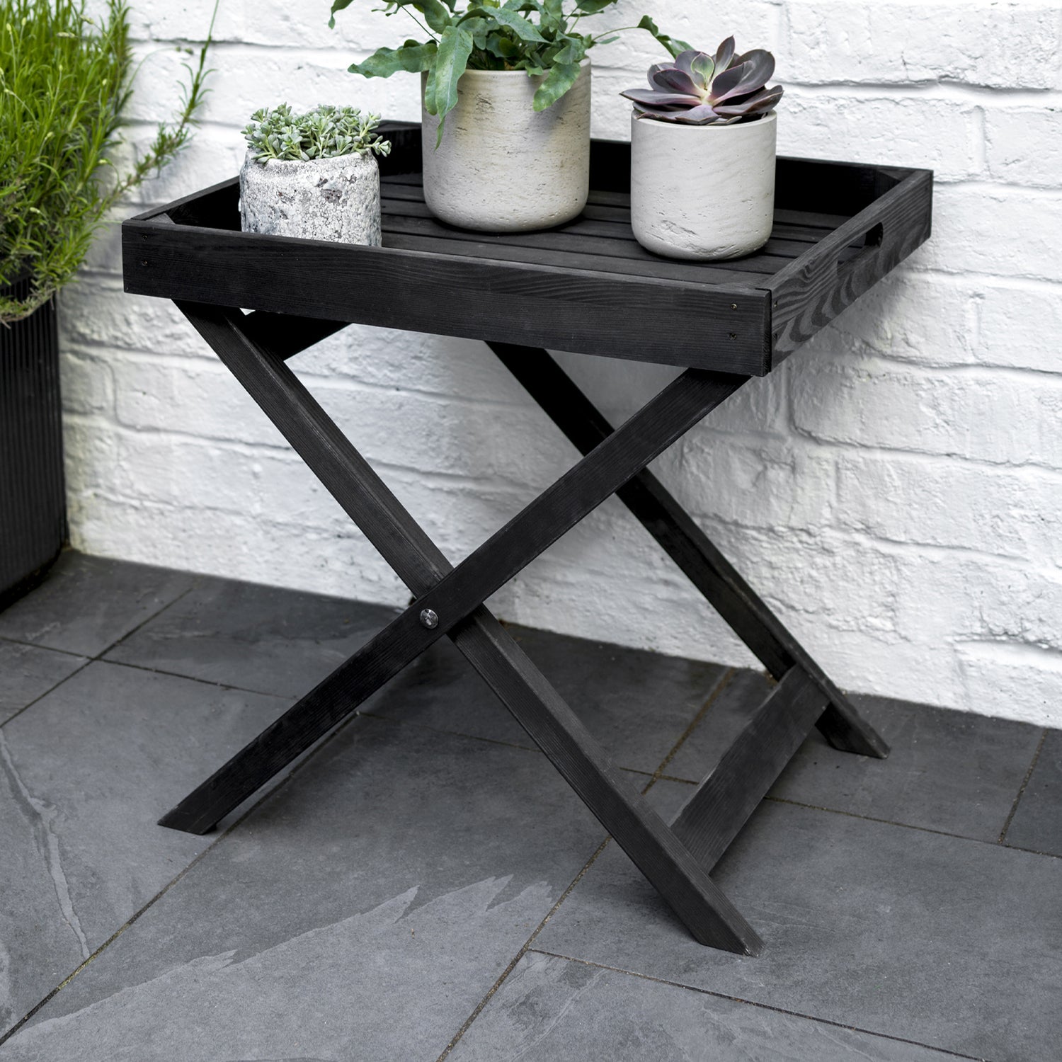 Moreton Outdoor Tray Table Spruce by Garden Trading