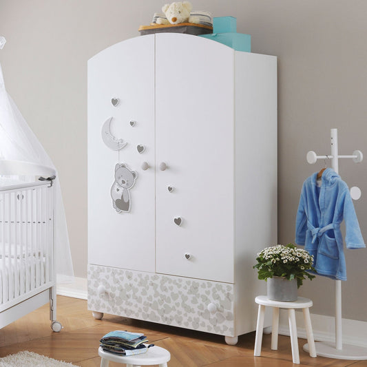 Moon Wardrobe with Deep Drawer by Pali