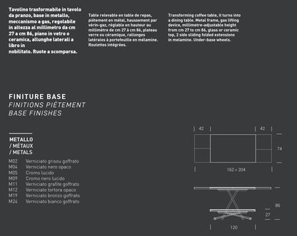 Etoile Convertible Table by Altacom