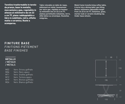 Fenice Convertible Coffee Table by Altacom