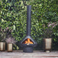 Fornax Black Fireplace by Ivyline