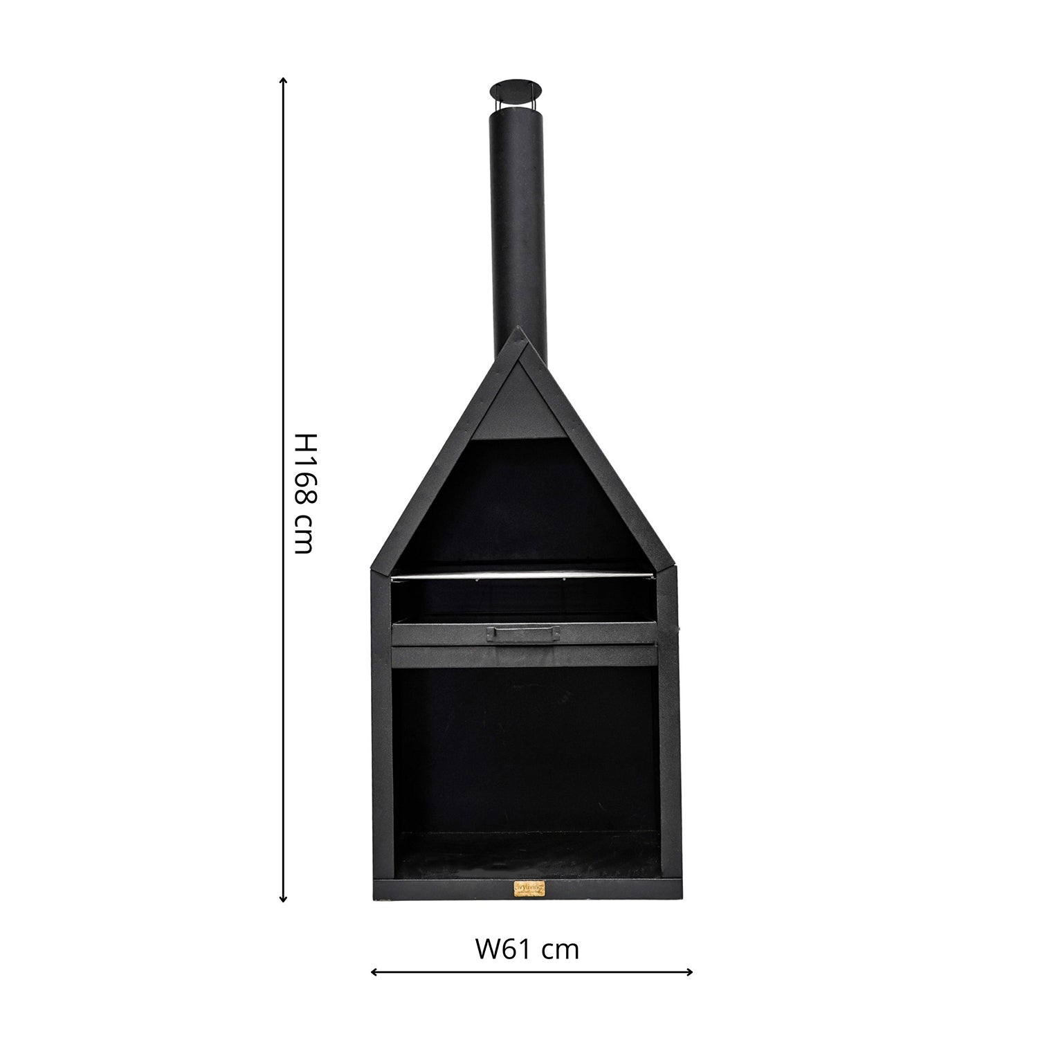 Henley Black Fireplace with Grill by Ivyline