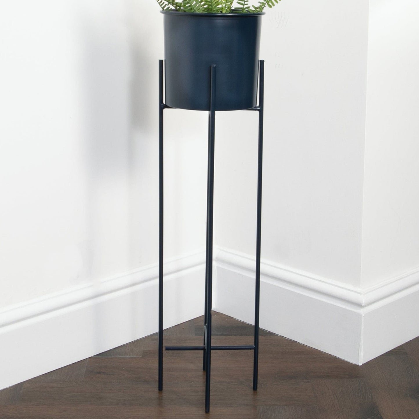 Stilts navy blue plant holder 83cm by Native