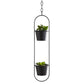 Small duo black hanging plant holder by Native