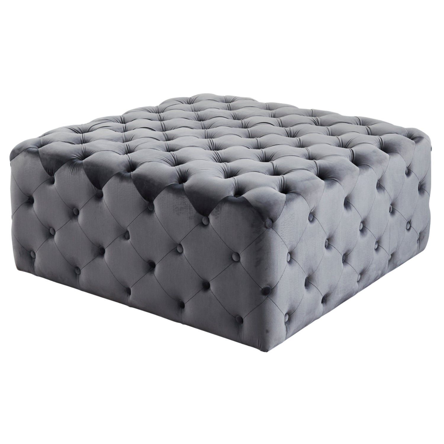 Button grey cocktail ottoman by Native