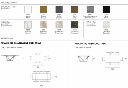 Priamo Ceramic Extending Dining Table – Target Point | Italian Elegance & Durability