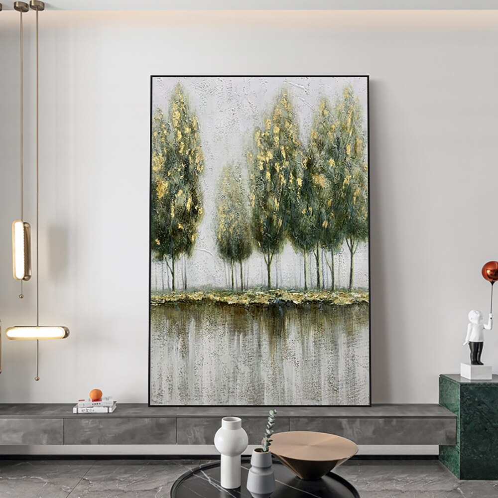 Original Acrylic Painting on Canvas Texture Forest Knife Abstract Art Wall  Art for Living Room,bedroom,office,personalized Christmas Gifts 