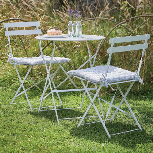 Rive Droite Bistro Outdoor Set Small Chalk Steel by Garden Trading