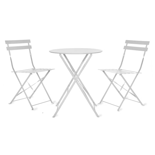 Rive Droite Bistro Outdoor Set Small Chalk Steel by Garden Trading