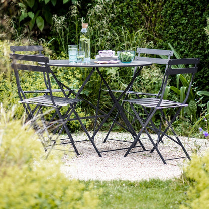 Rive Droite Bistro Outdoor Set Large Carbon Steel by Garden Trading