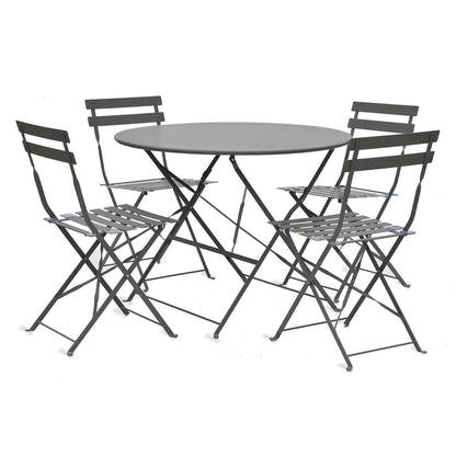 Rive Droite Bistro Outdoor Set Large Carbon Steel by Garden Trading