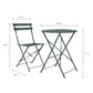 Rive Droite Bistro Outdoor Small Set in Forest Green Steel by Garden Trading
