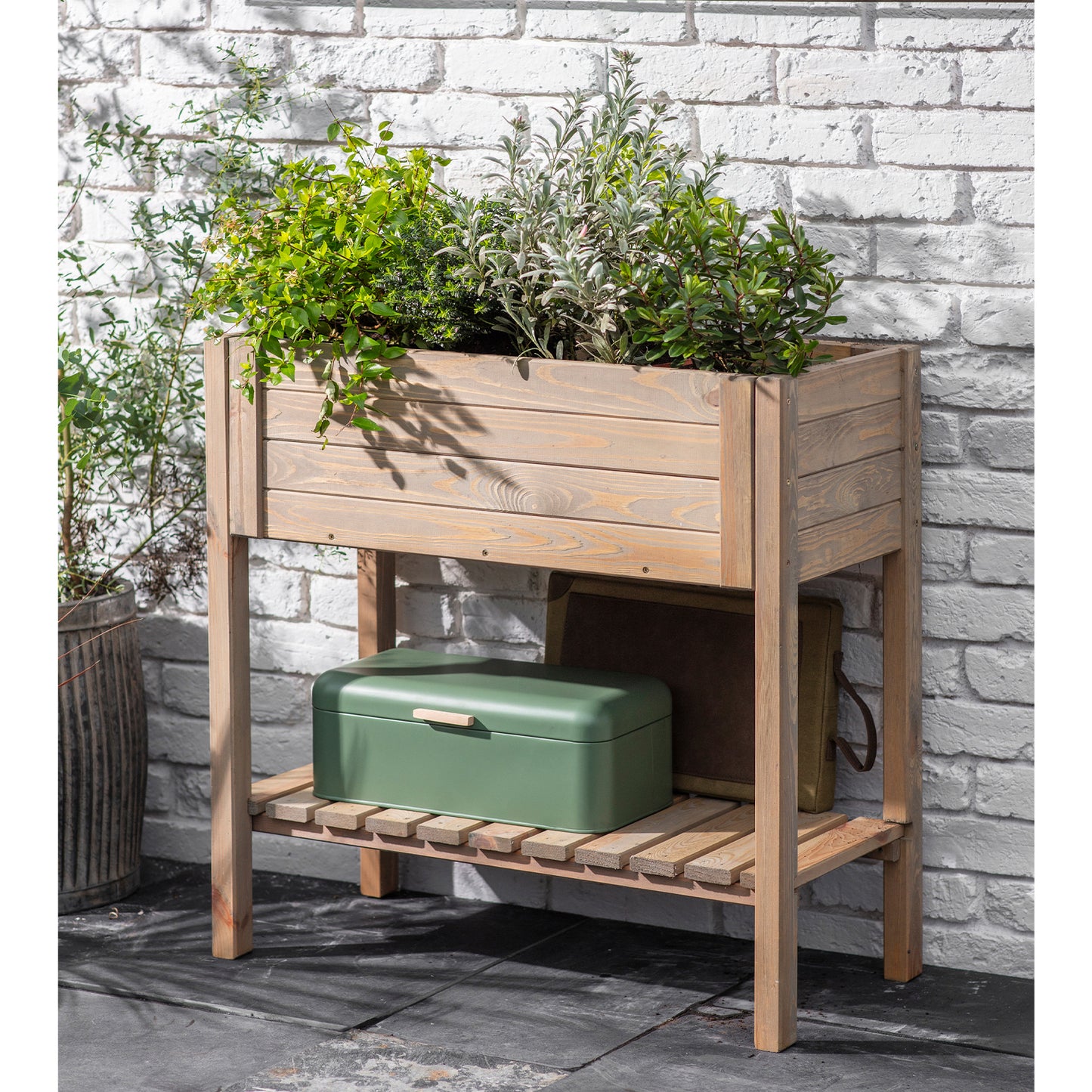 Foxmore Raised Planter 39cm Pine by Garden Trading