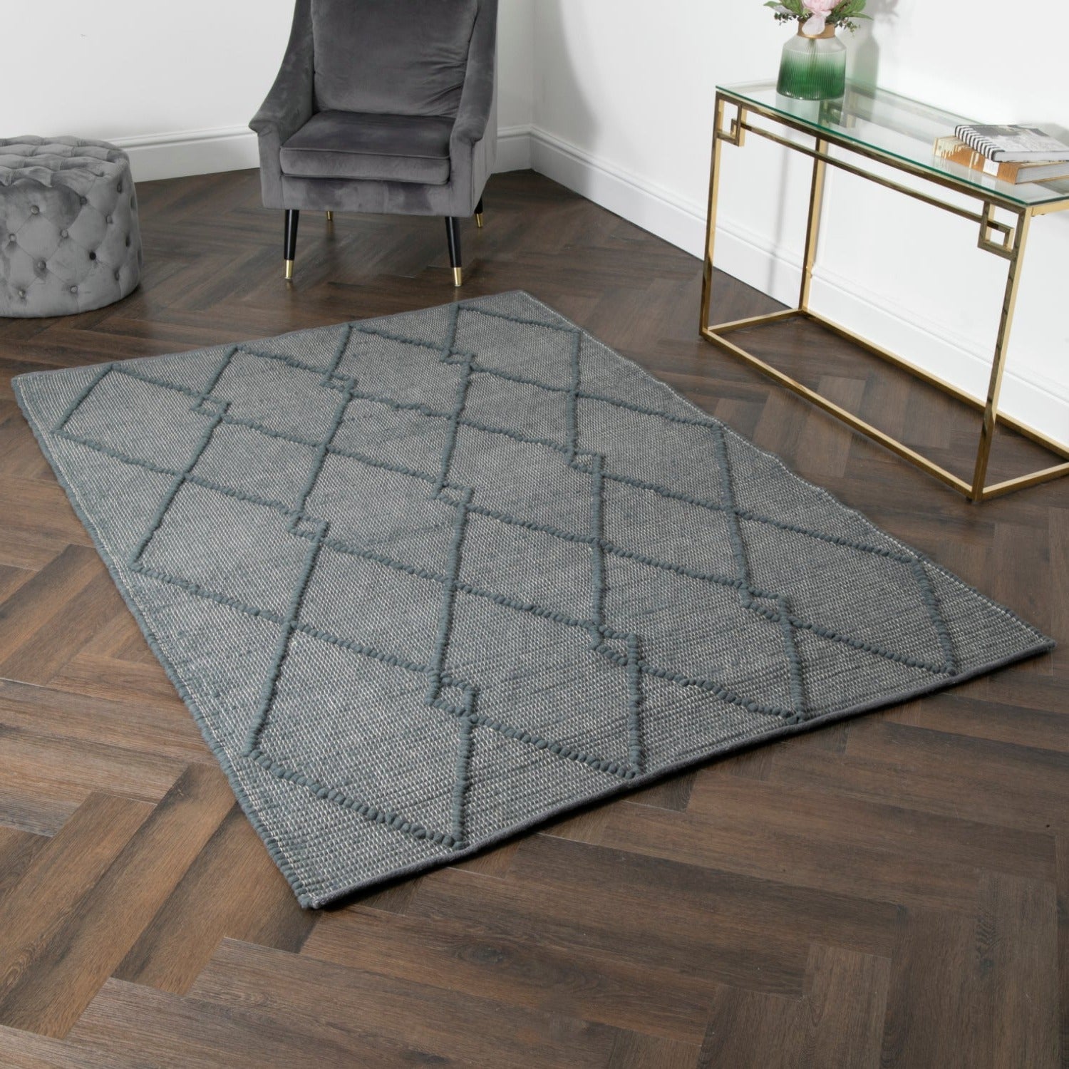 Grey Diamond Wool Rug | Native Lifestyle | Home Accessories – My ...