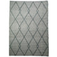 Grey diamond pattern wool rug by Native