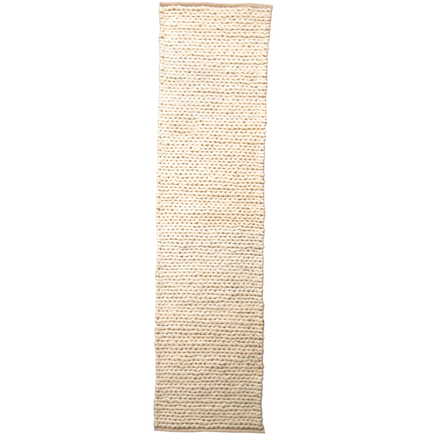 Cream knitted wool rug by Native