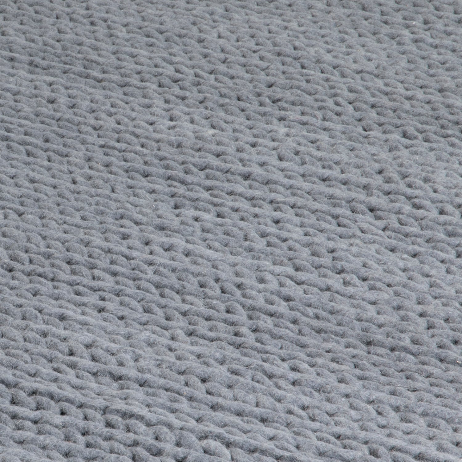 Grey knitted wool rug by Native